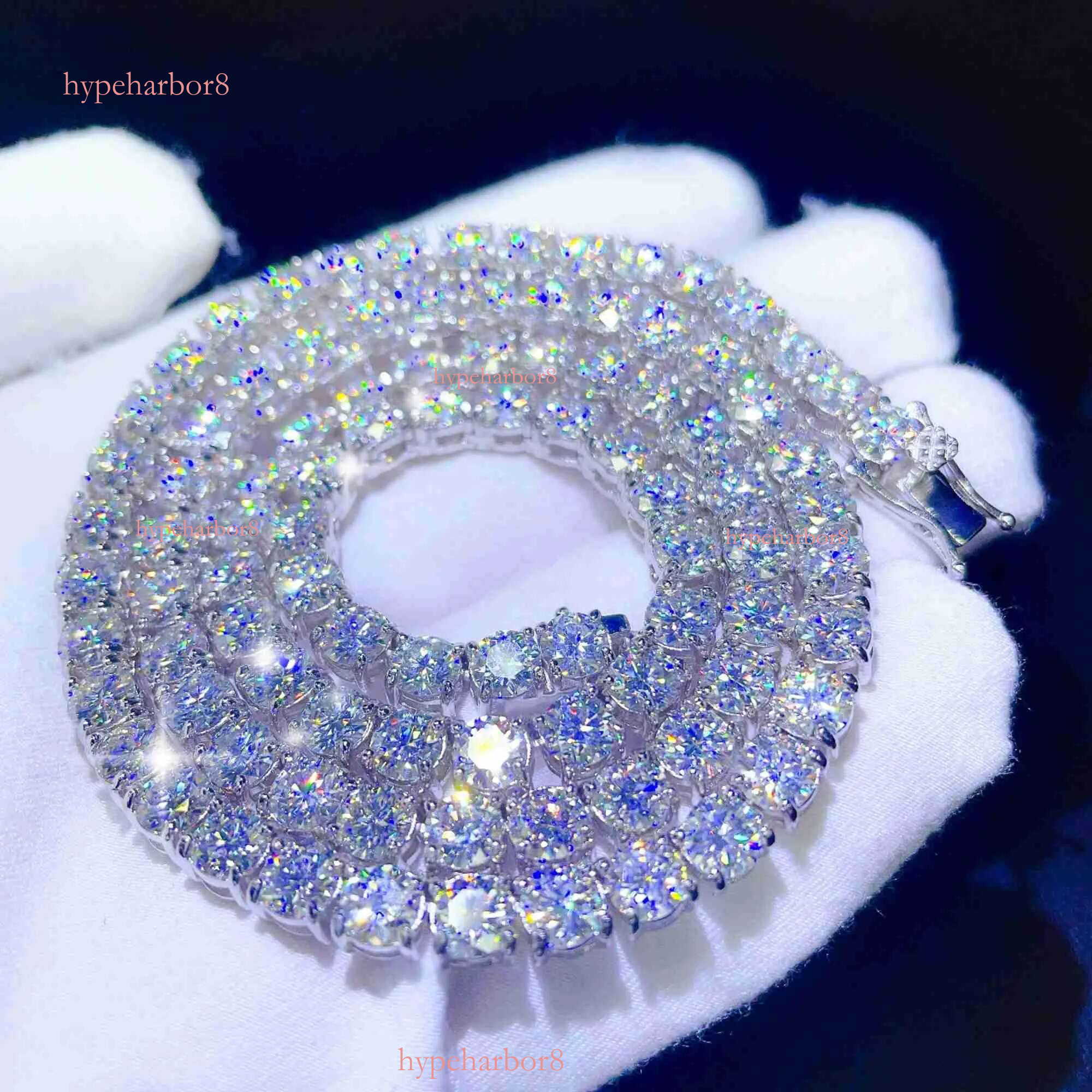 Sterg Sier Jewelry Hip Hop 5mm Moissanite Tennis Pass Tester Vvs Dia Chain