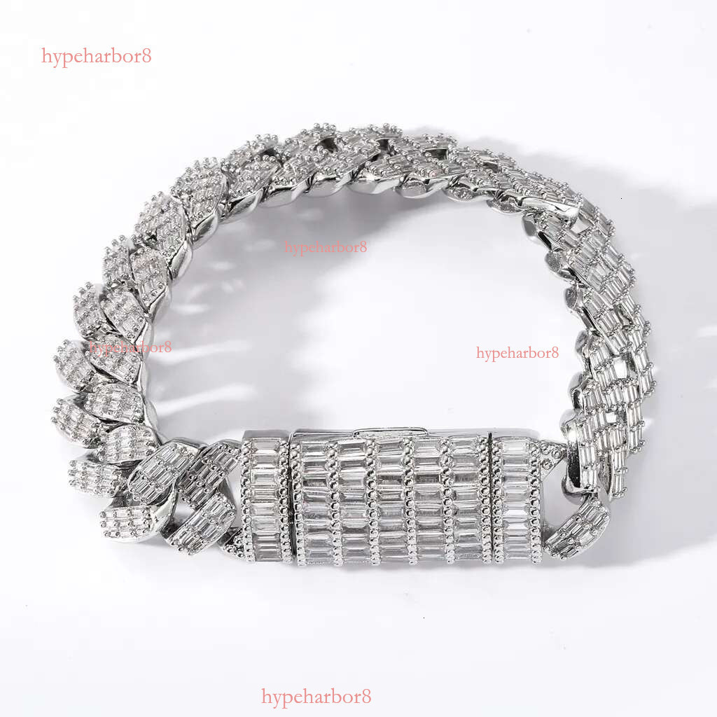 moissanite necklace designer jewelry cuban k Customization Cuban Necklace Full Iced Out Hiphop Chain Pass The Dia Test chain chains for men