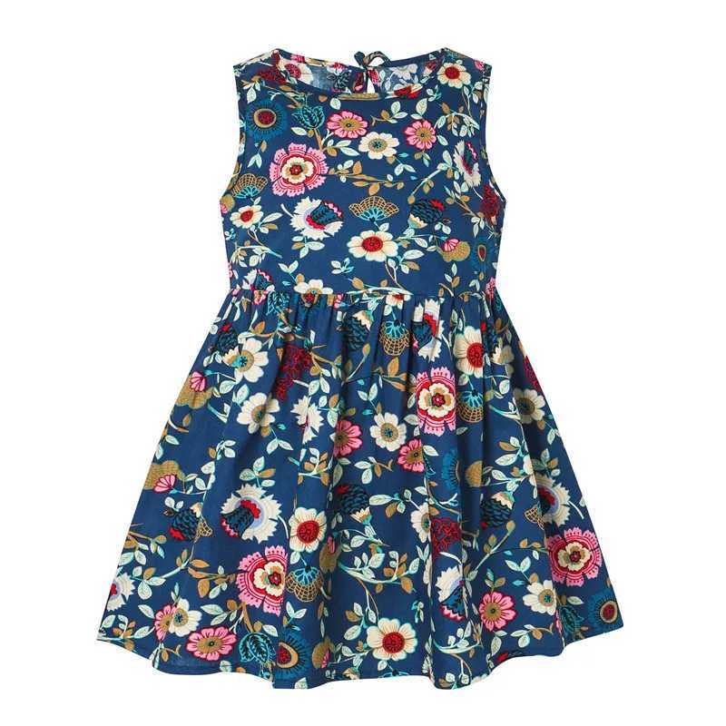 2023 Spring/Summer Girls Tank Top Dress Childrens Sleeveless Printed Princess Dress Baby Korean Version Floral Casual Sun Dress W250326