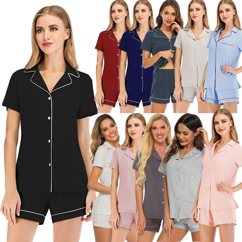 Women's clothing 2025 spring/summer new short sleeved shorts set pajamas Modal casual and comfortable home wear