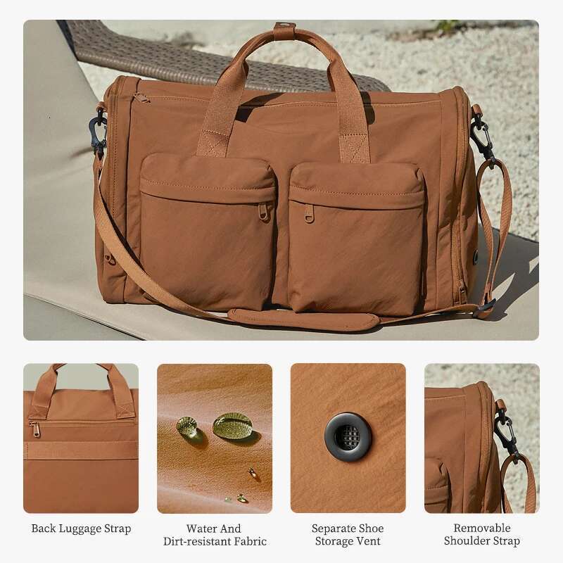 I Convertible Travel Handbag Women Lightweight Large Capacity 32L Carry-On Bag With Independent Shoe Compartmen