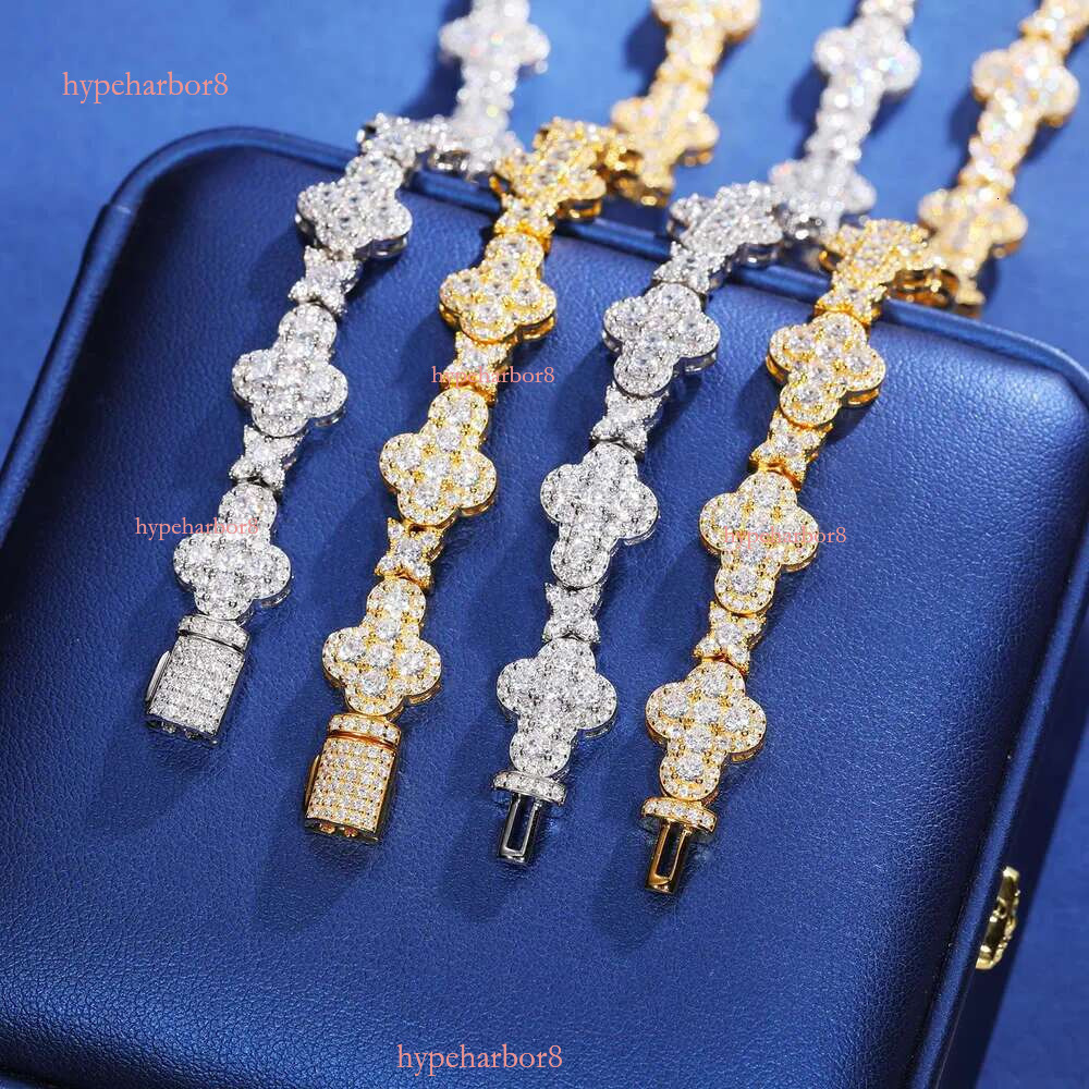 new collection sparkg necklace mens 10mm sterg sier vvs moissanite dia iced out cross star k chain