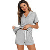 Women's clothing 2025 spring/summer new short sleeved shorts set pajamas Modal casual and comfortable home wear