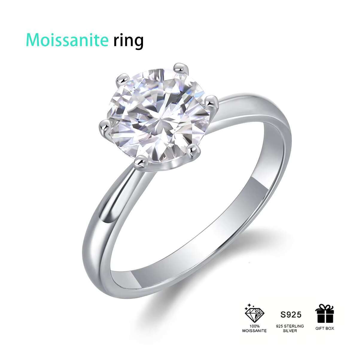Fashion Jewelry 925 Silver Moissanite Ring VVS Baguette Lab Grown Diamond Cross Ring 925 Sterling Silver Moissanite Rings