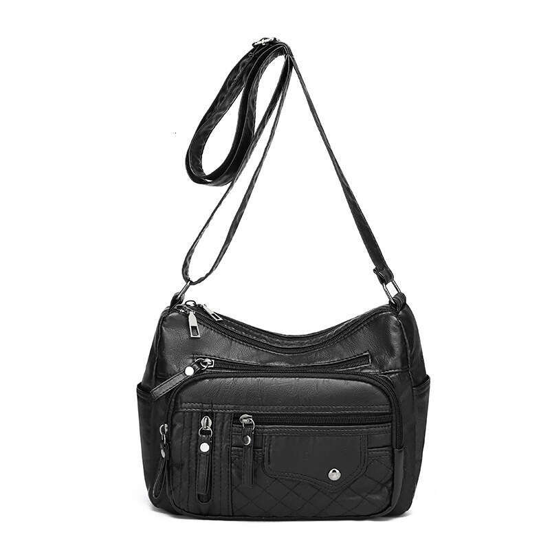 Fashion Trend Four Seasons Soft Leather pocket Premium Multi layer Single shoulder Crossbody Women's Bag