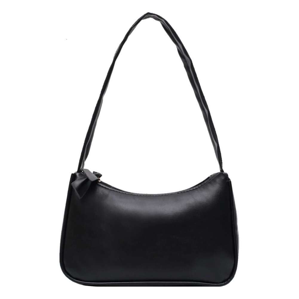 1Pc Retro Forearm Women's Bow Handbag PU Leather Bag For Outdoor shopping