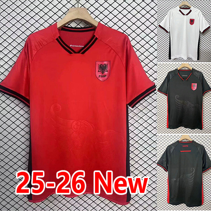 25 26 Albania soccer jerseys National Team Kristjan Asllani Marash 2025 2026 Home Away Third Kumbulla Myrto Uzuni Nedim Bajrami new sport Men Football shirt