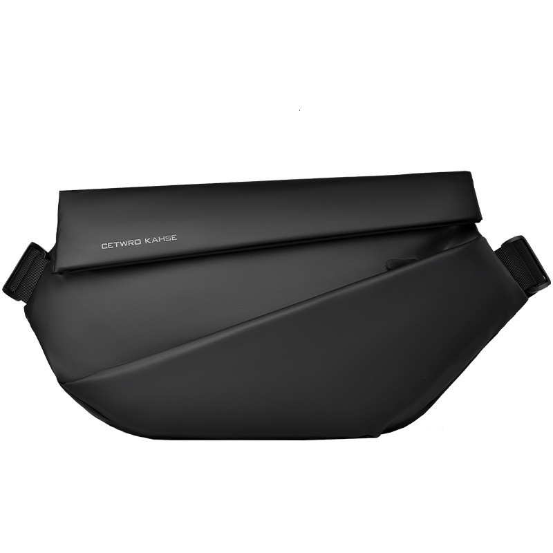 Crossbody Men's Magnetic Buckle Chest Crossbody Messenger Shoulder Functional Motorcycle Riding Bag, Diagonal Backpack