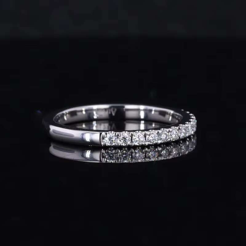 Wholesale 18K Gold Lab Grown Diamond Wedding Band Handmade Classic Design Jewelry Real Moissanite Ring for Women