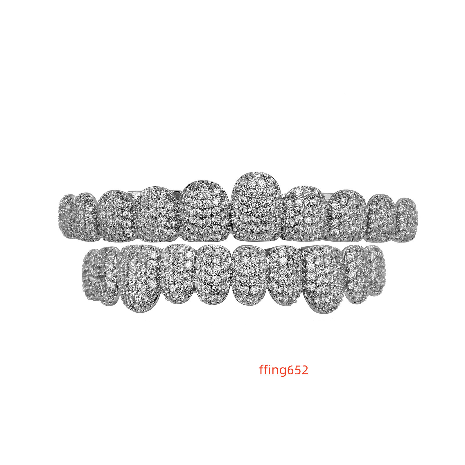 Custom Hip Hop Jewelry Shining 925 Sterling Silver VVS Moissanite Iced Out Grillz Teeth