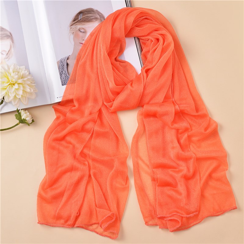 K232 Autumn and winter new gauze scarf women summer Korean version long sun protection shawl pure color beauty gauze scarf scarf wholesale