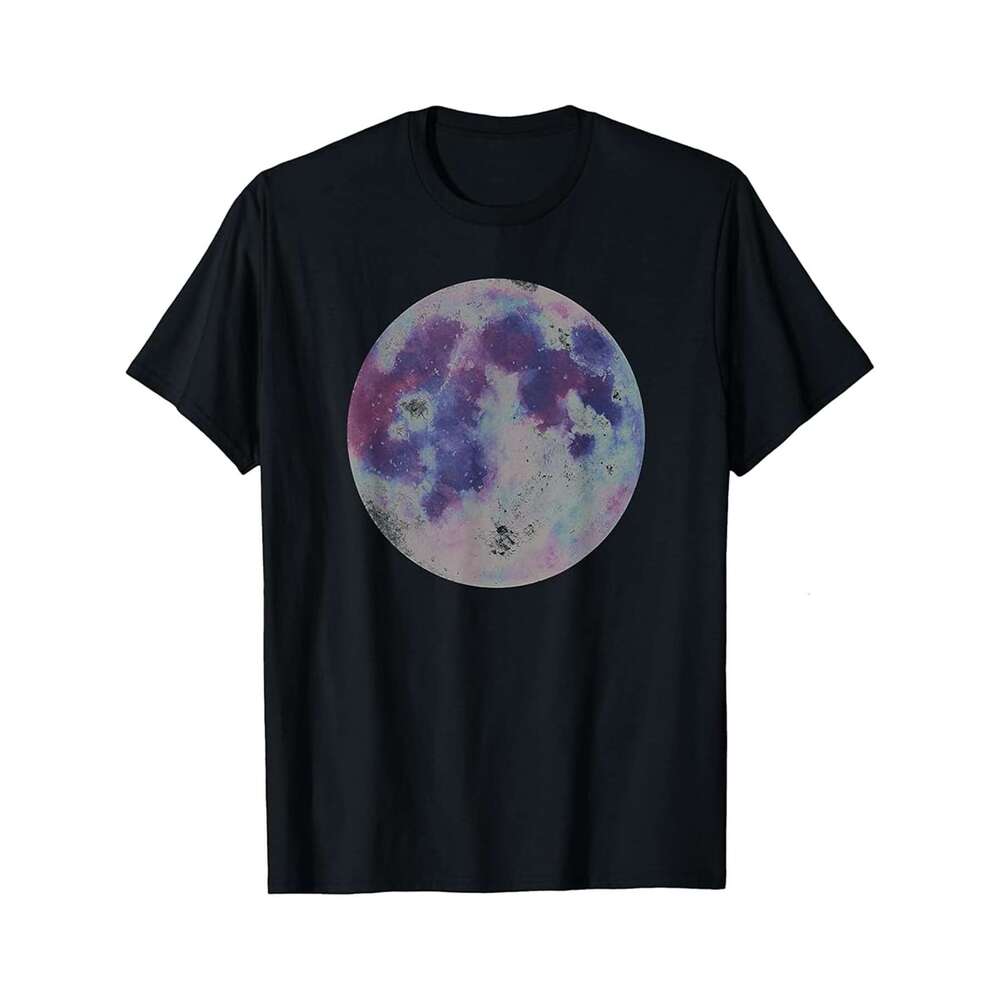 Designer T shirt Trendy Purple Cat Crescent Moon Howl - 220g Tshits