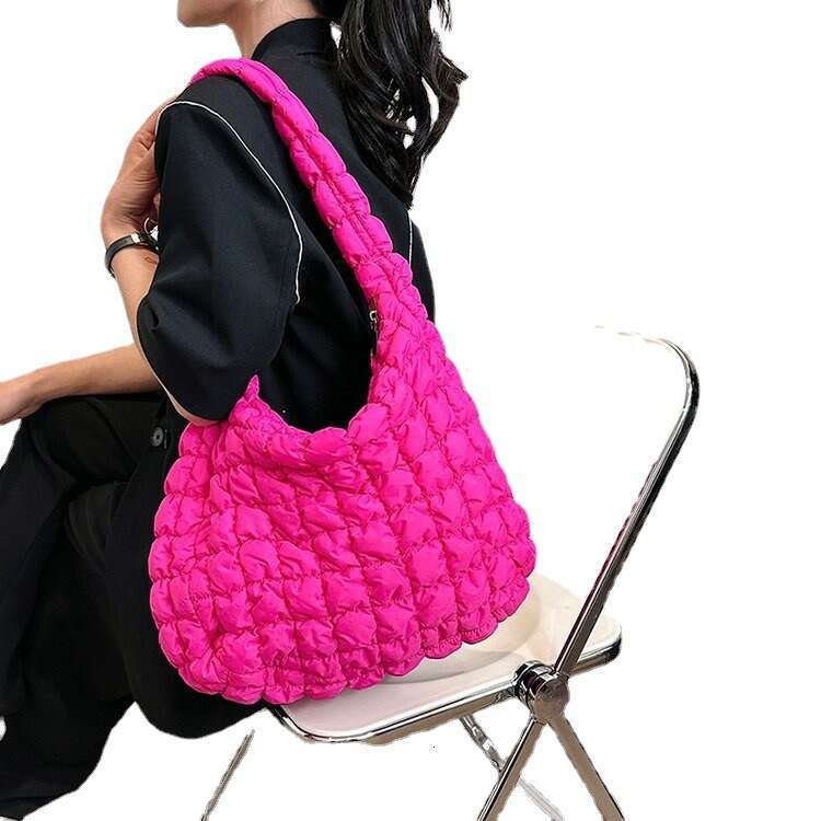 b2 New Korean Fold Cloud Versatile Fashion One Shoulder Handheld Dumpling Large Capacity Down Cotton Underarm Women's Bag