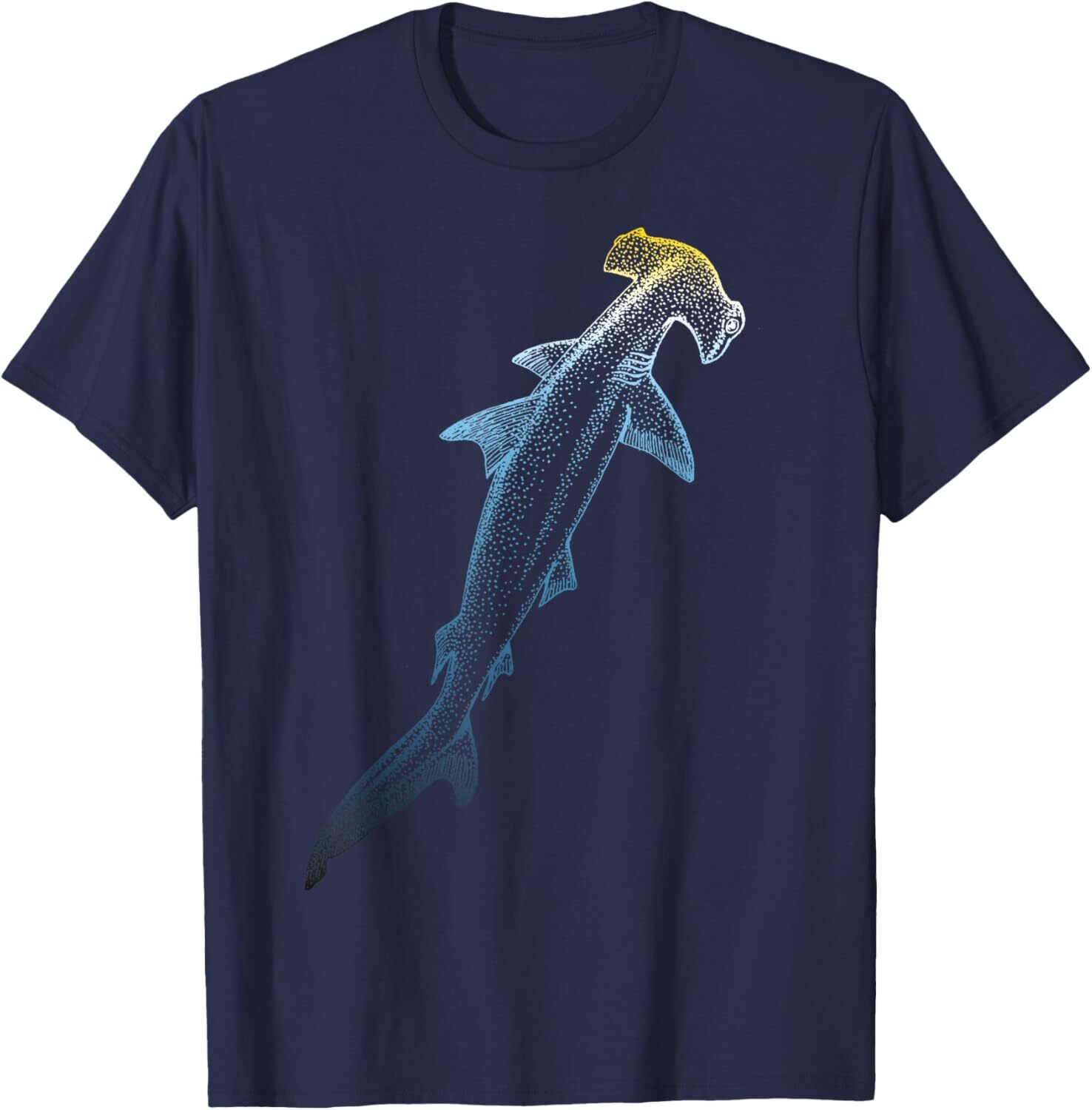 T shirt for Mens Beautiful Colors Swimming Hammerhead Shark Lovers Graphic Tee Casual Tops Clothes Short sleeve cool