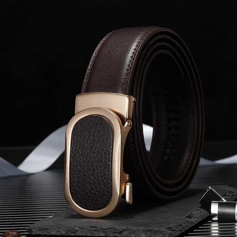 Gemstone Blue Belt Mens Automatic Buckle Fashion Casual Cinturon Womens Belt Green White Black Brown Red W250326