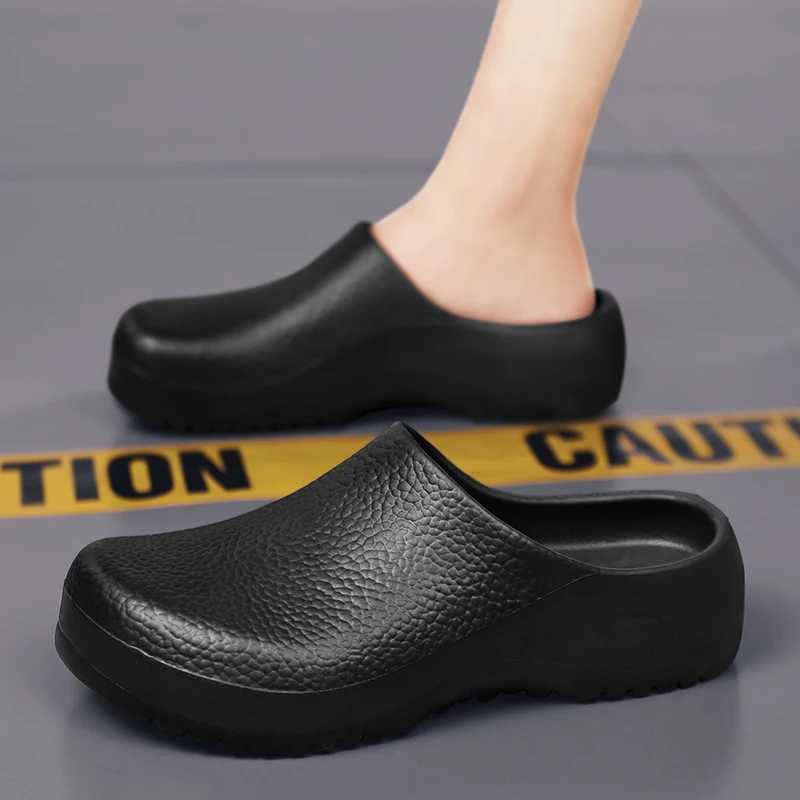 Mens slippers couple garden womens waterproof chef shoes comfortable sandals pet workers outdoor fishing shoesXJ250326