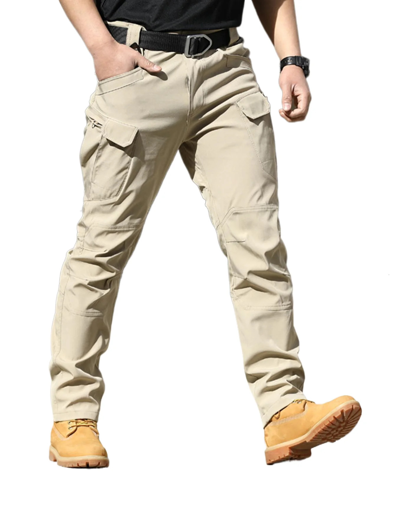 Combat Pants with Multiple Pockets Urban Commute Cargo Stretchable Waterproof Durable and Breathable 250321