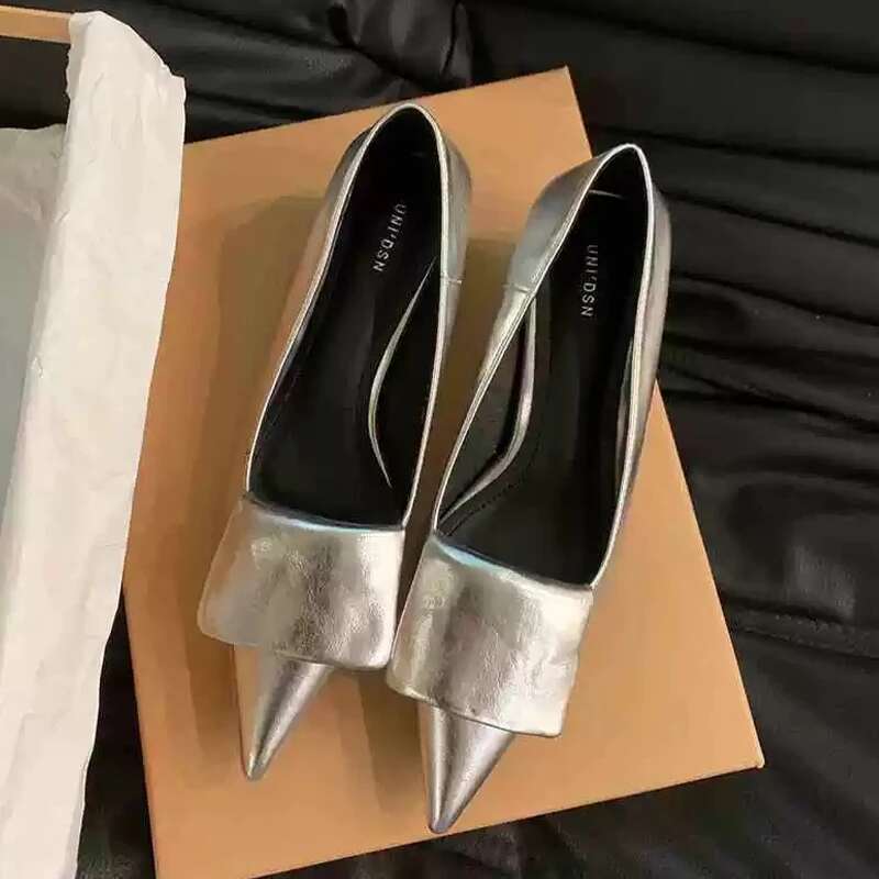 2025 Summer New Mid heeled Women's Elegant Pointed Designer Fashion Sandals High Heels
