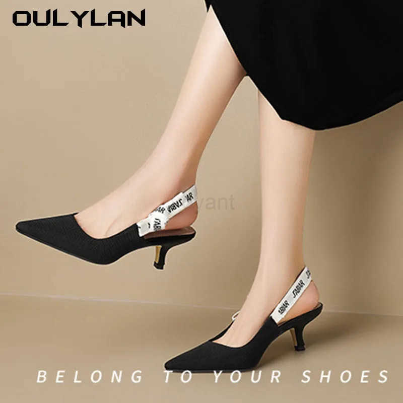 Design Sense Niche Baotou Sandals Wens Summer One-Piece hot Slim H High-Heeled Shoes Z250326