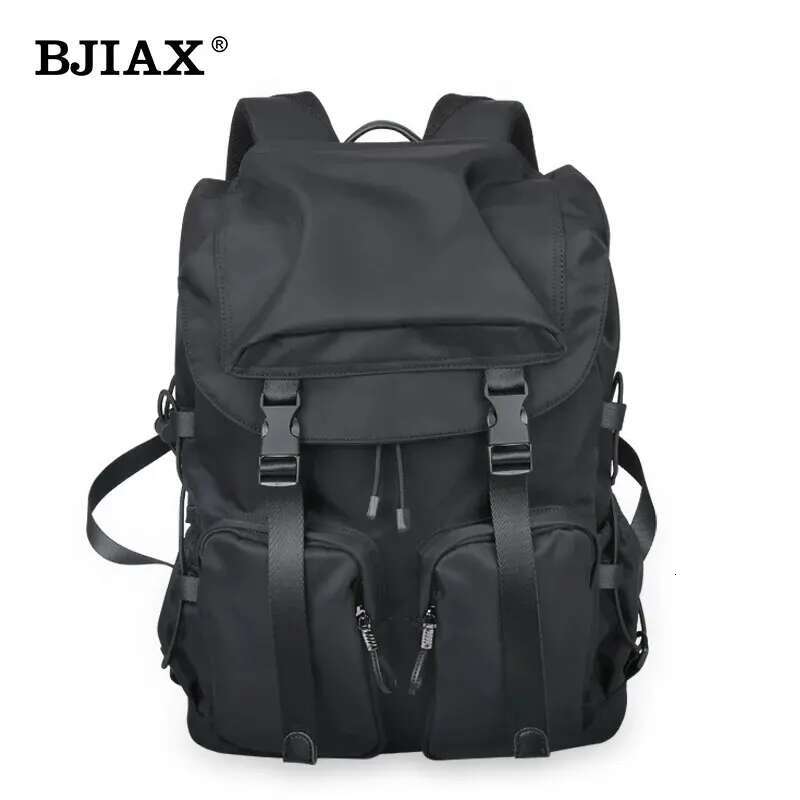 BJIAX Men Leisure Travel Computer Backpack Simple Korean Version Of High School Students Fashion Trend Bag