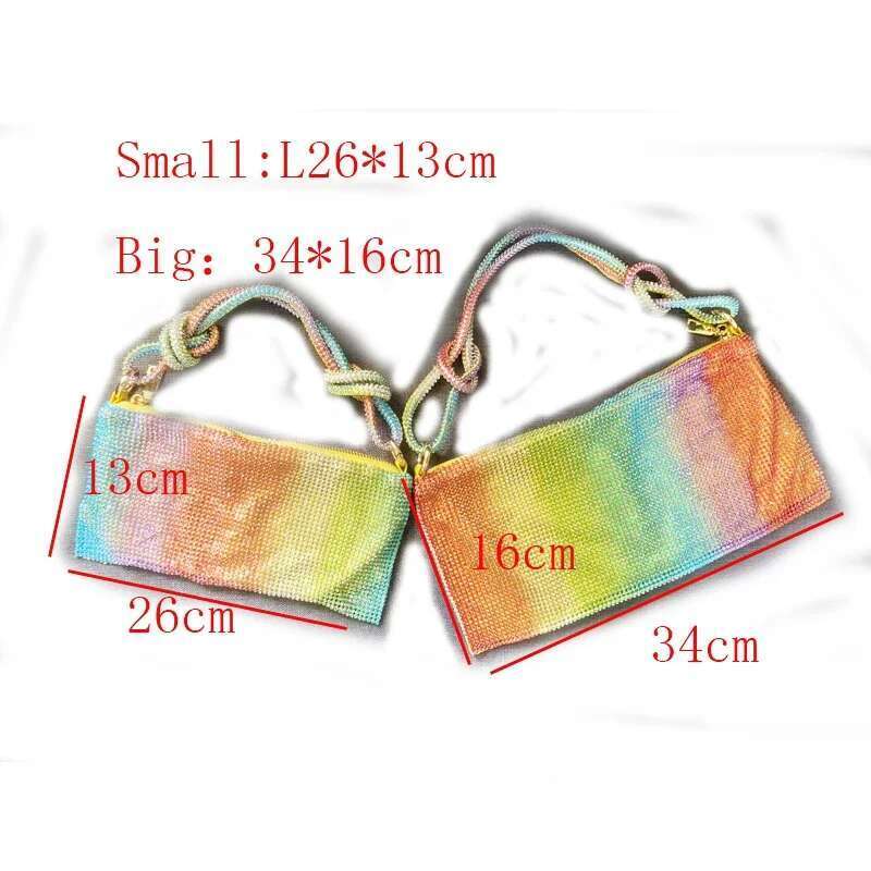 Women's Bags Designer hobo shoulder bag handmade Shining Rhies Evening clutch Bag Purse Crystal Purses and handbag Hobo Bags