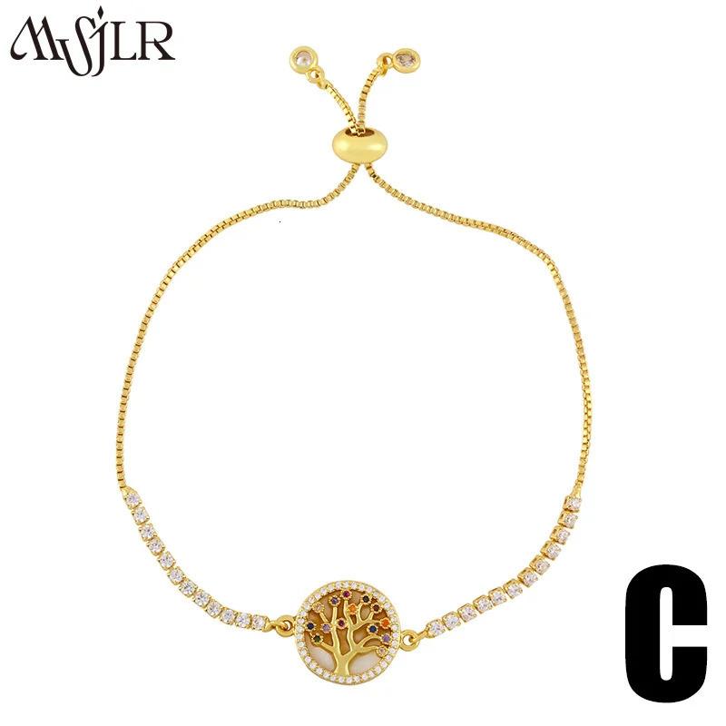 MVB-013 Cute Style Adjustable Hollow Round Bracelet Womens Wedding Gift Diamond Zircon Adjustable Accessories Jewelry 250326