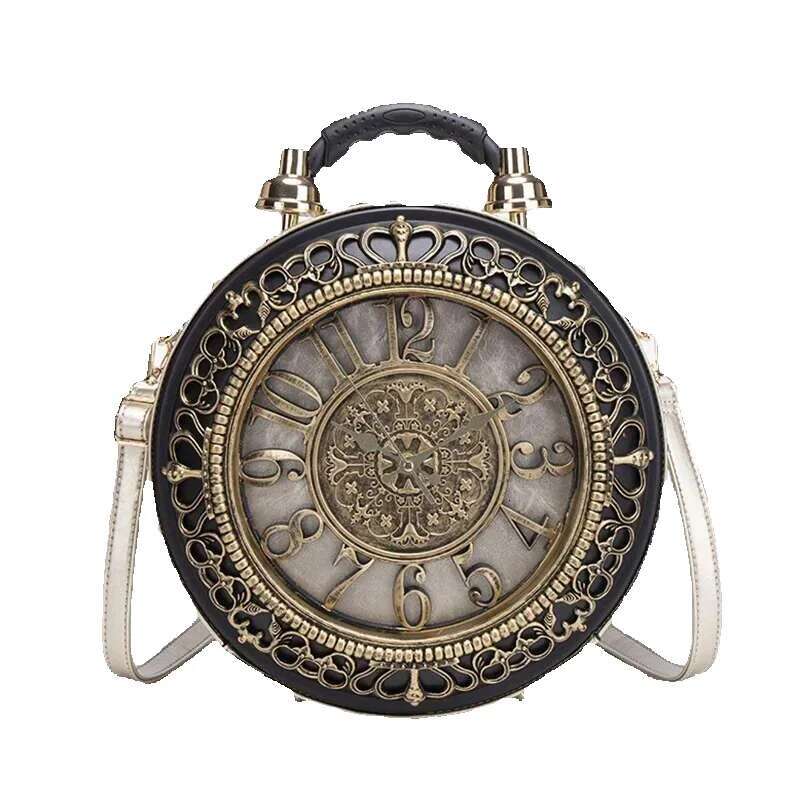 2025 New Creative Personalized Classic Retro Clock Shoulder Bag European And American Style Crossbody