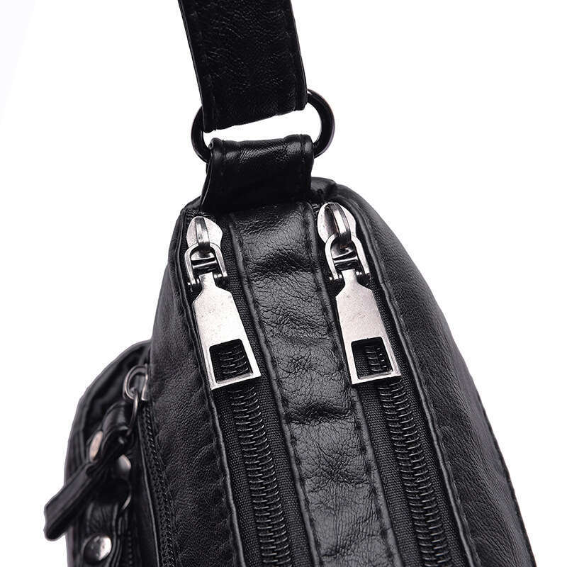 Single Shoulder Mom's 2020 New Washed Soft Leather Women's Large Capacity Middle aged and Elderly Crossbody Bag