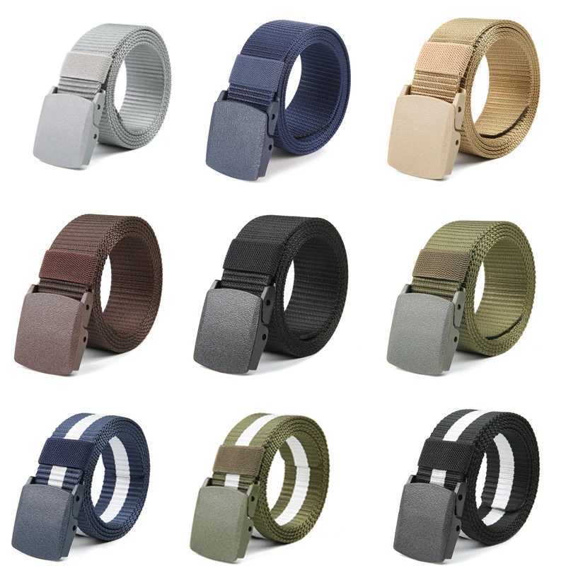 110/120/130/140cm automatic buckle nylon womens belt outdoor hunting multifunctional canvas sports belt W250326