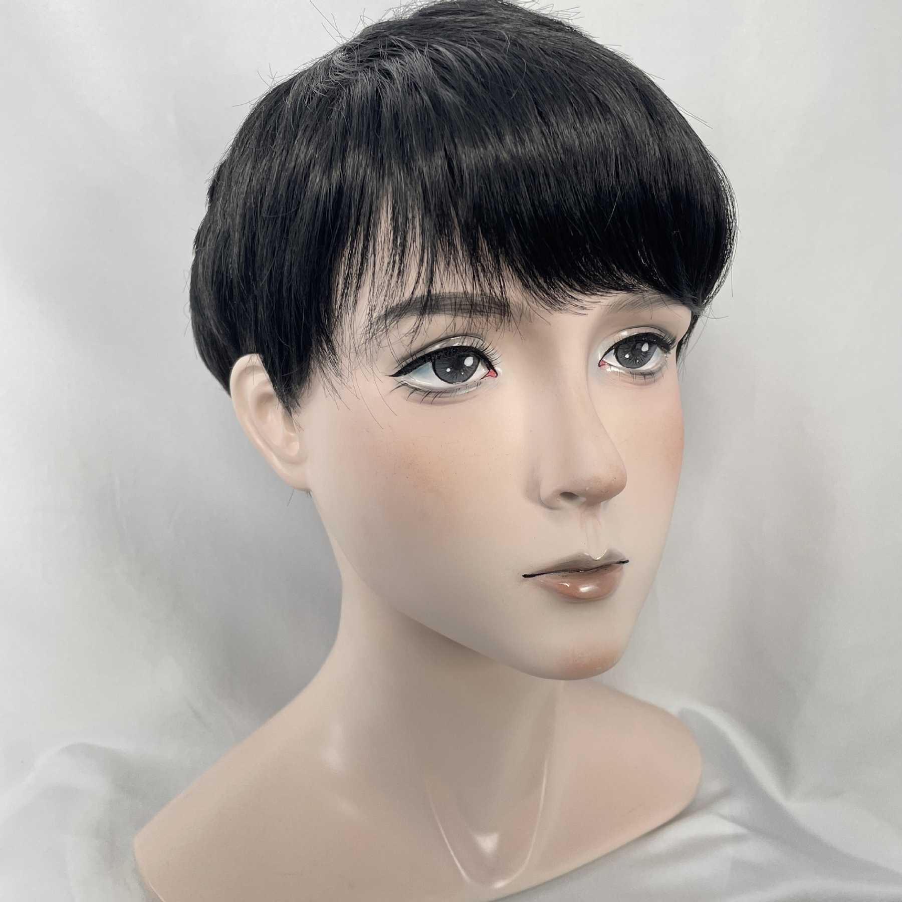 Short Natural Curly Hair For Male Young Men Heat Resistant Fiber Synthetic Wigs M250326