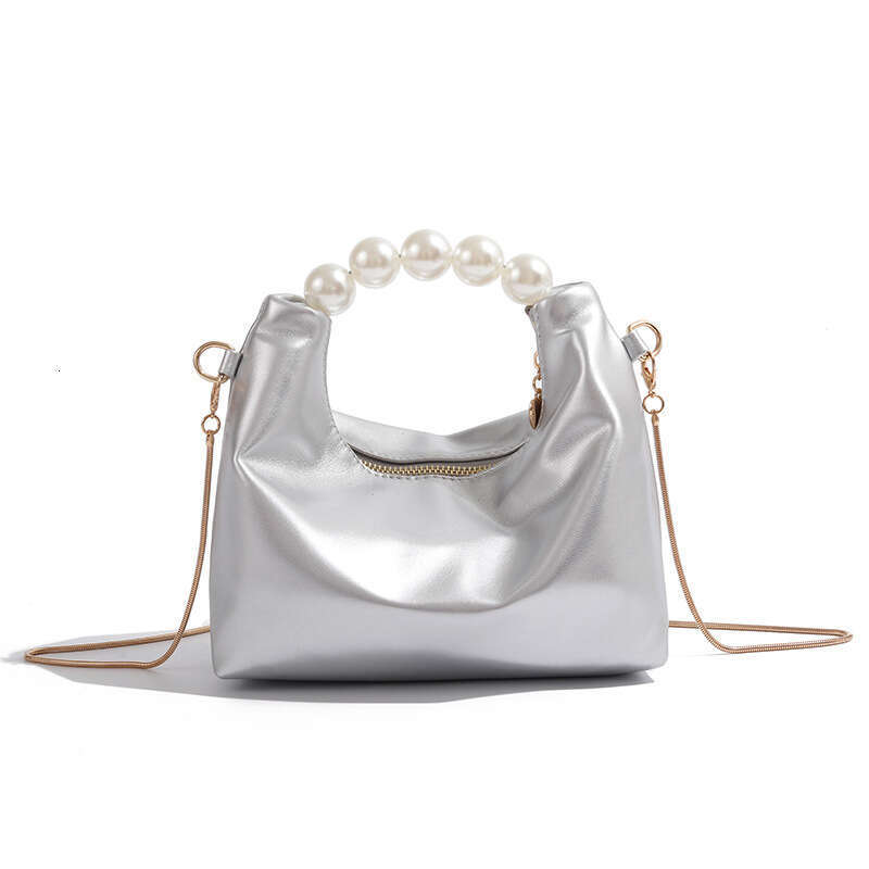 Small high-end pearl handbag, women's 2025 new mini chain shoulder crossbody small bag, dumpling bag