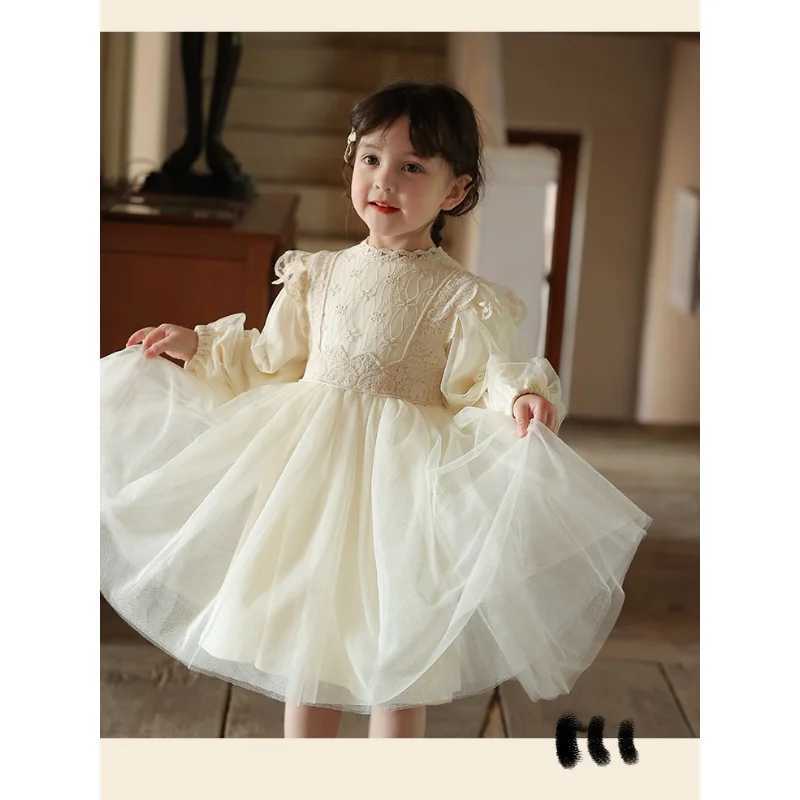 Girl Dress 2023 Temperature Lace 2023 Spring/Summer New Princess Gaozi Birthday Party Princess Sweet Casual Cute Dress W250326