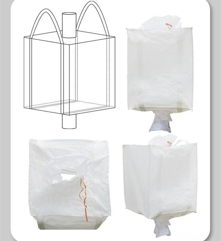 Wholesale Thickened White Ton Bag with Discharge Port for Bulk Storage