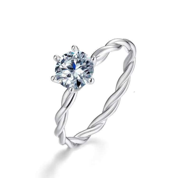 White 1ct Moissanite Wedding Ring for 925 Silver Moissanite Engagement Rings for Women