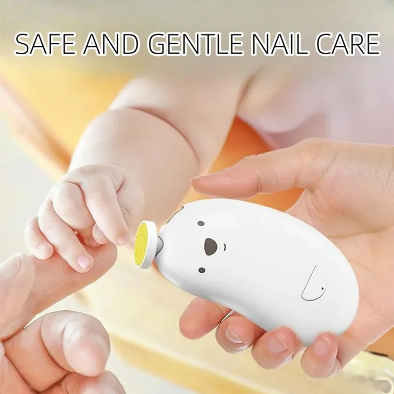 Baby Nail Trimmer Electric Rechargeable Clippers 6 in 1 Low Noise Safe Care Ergonomic Grip Toddler Toes Fingernails Polish Trim 250326