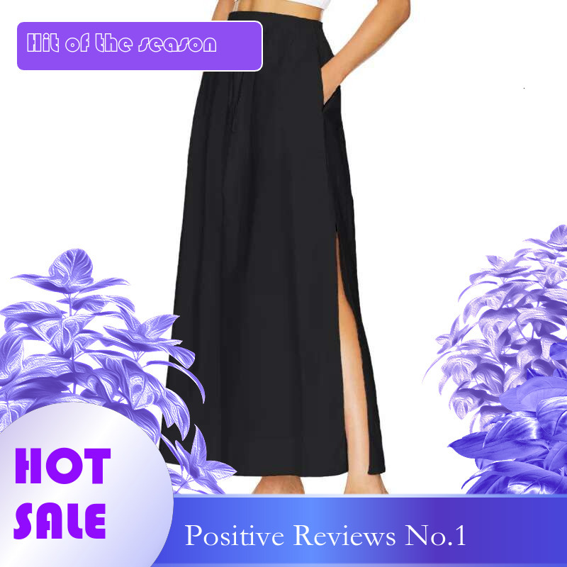 Dongdumaoyi Vrouwen Katoenen Pocket Midi Rok Herfst Winter Nieuwe Hoge Taille Split Tie Lange A