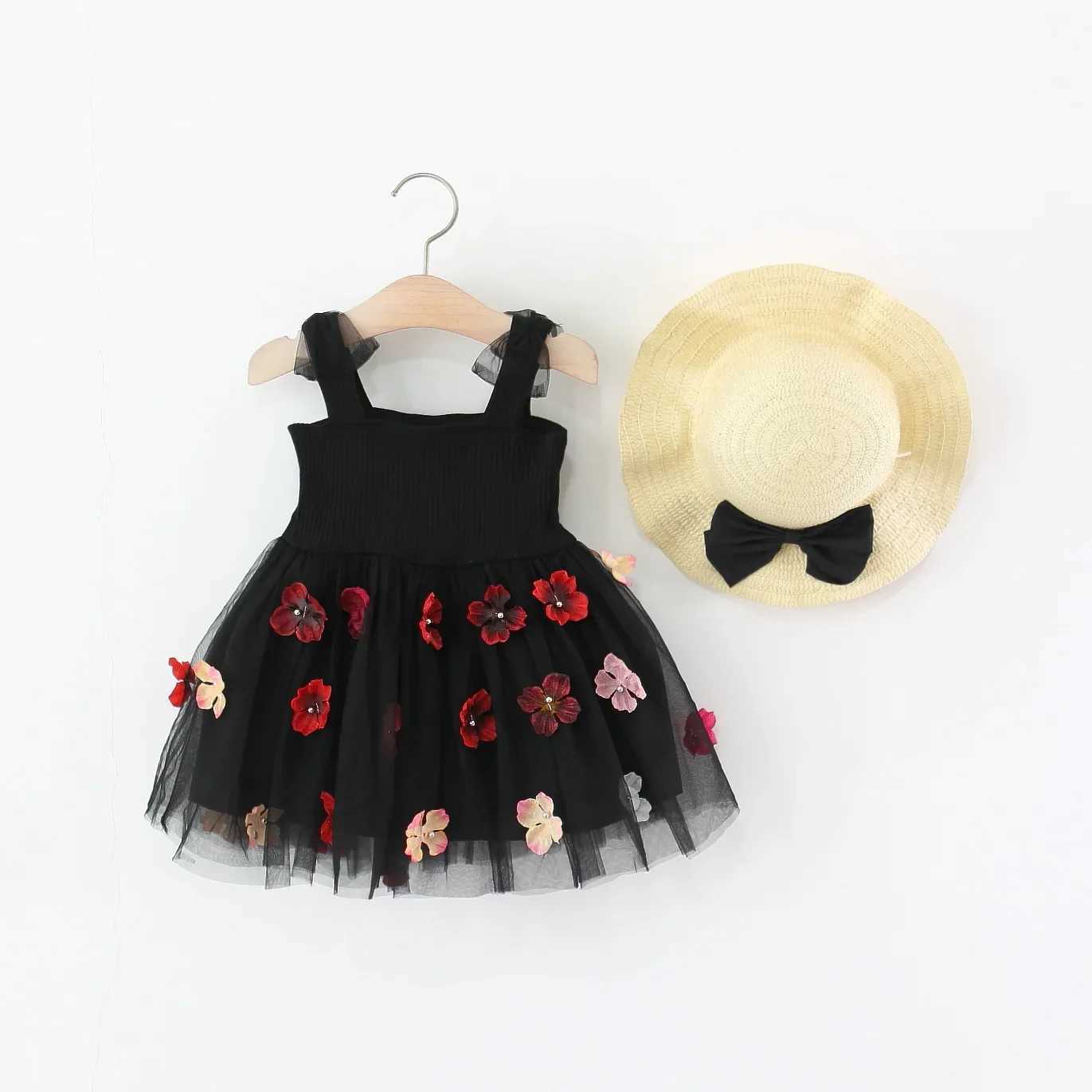 Summer 2025 Korea Sle Baby Girls Cute Mesh Dress Children Girls Par Dress W250326