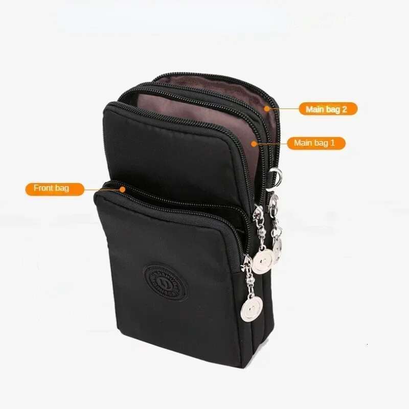 New Mobile Nylon Cell Phone Coin Strap Shoulder Bag Small Crossbody Bags for Women Wallet Travel Purse