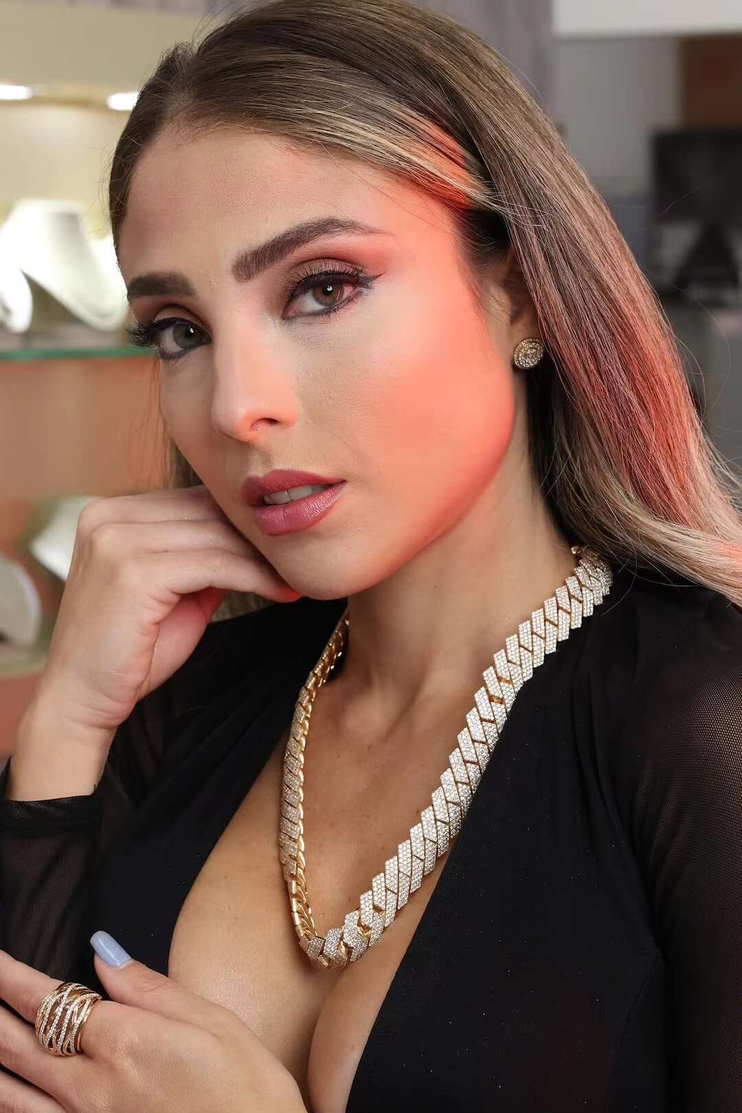 23MM Heavy 5-Row Moissanite Cuban Link Chain 925 Sterling Silver With Iced Out Diamond Stone Gold Hip Hop Cross Pattern Chain