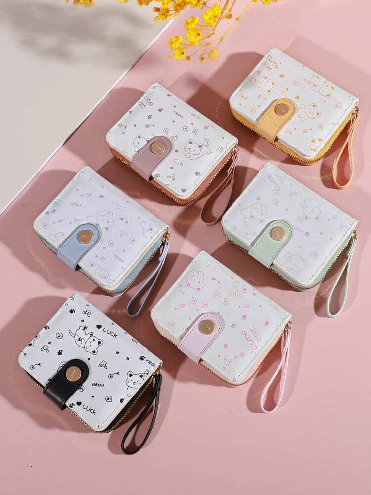Retro Fashion Mini Designer Wallet Zipper Wallet Closure Lightweight Suitable For Women's Daily Carrying Card Bag