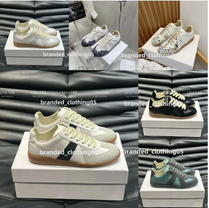Designer Shoes Men Sneakers Replica Maison mm6 Margelas GATs German Army Trainer Black Gum Cloud Paint White Grey Beige Nude Brown Casual Sports Women Shoes