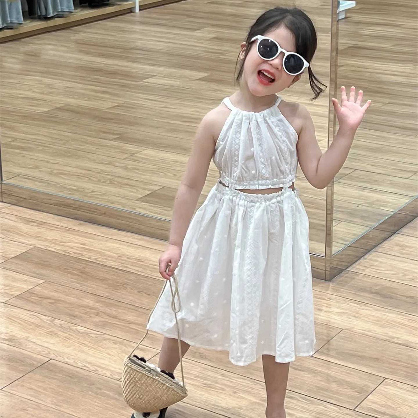 Summer Girls Sweet Sexy Thin One Piece Sleeveless Dress Beach Wear 2-7 Years W250326