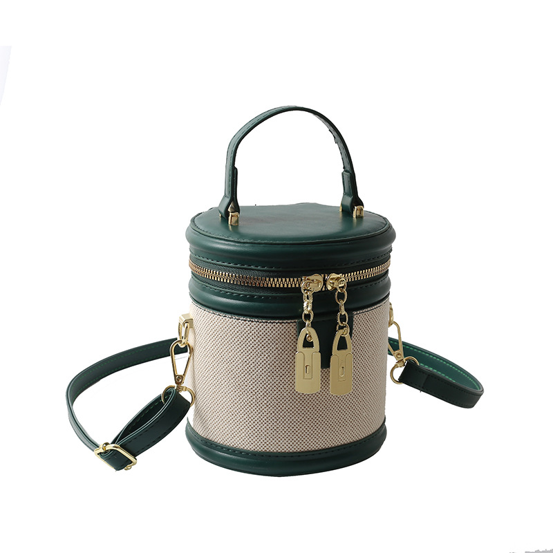 Women's new bucket bag carrying fashion cylinder bag single shoulder crossbody bag 2025s hot