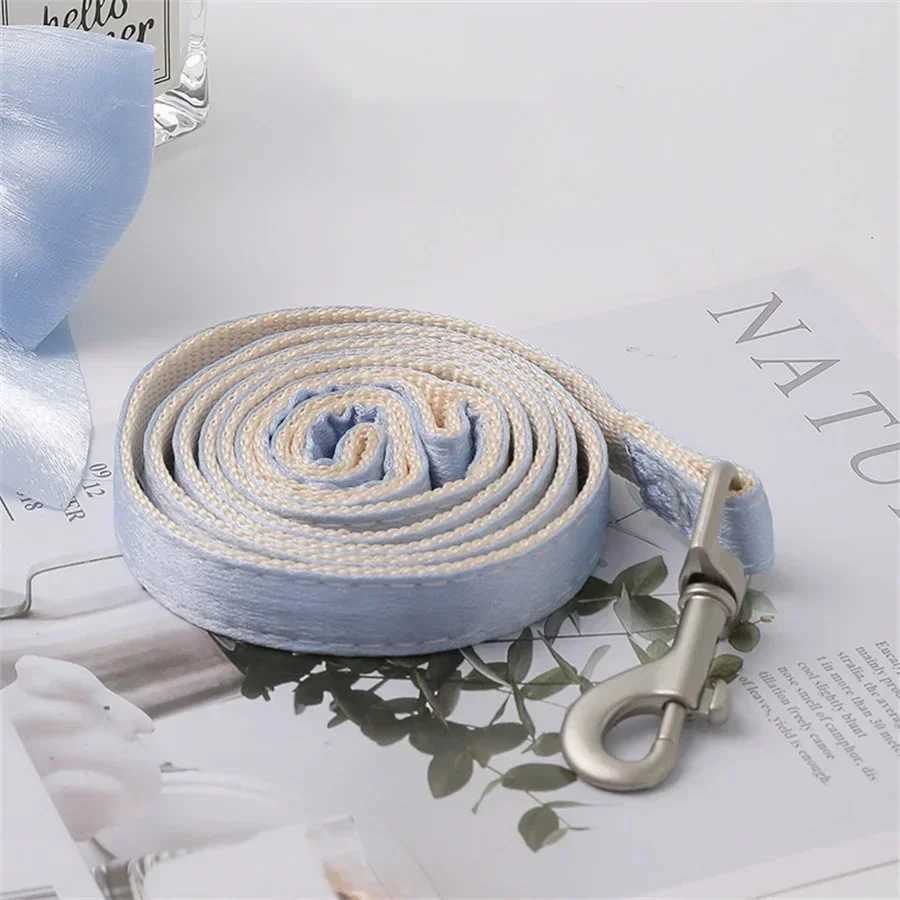 Dog Strap Leather Evening Dress Collar Set Adjustable Cute Dog Strap Suitable for Small and Medium sized Pet Cat Collar Leather X250326