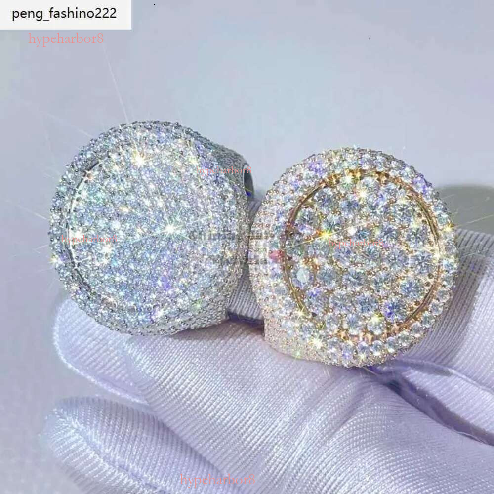 hot selg solid pass dia tester hip hop iced out men vvs moissanite rings sterg sier