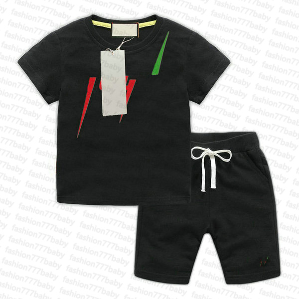2-10 Years Kids Designer Clothing Sets summer high quality T-Shirt Pants Set Brand printing Children 2 Piece 100% cotton Clothing baby Boys girl Fashion Appare