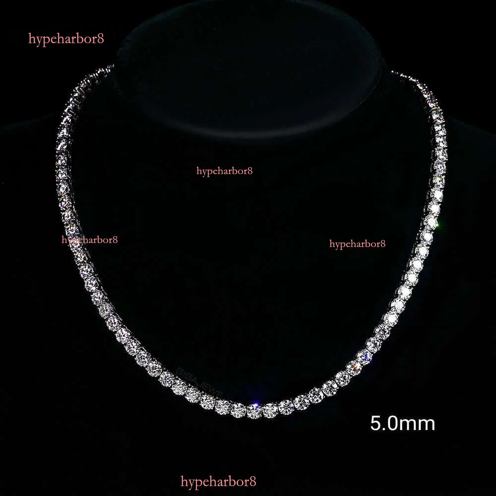 Most affordable Sier pass tester moissanite chain hip hop dia tennis necklace for men and women