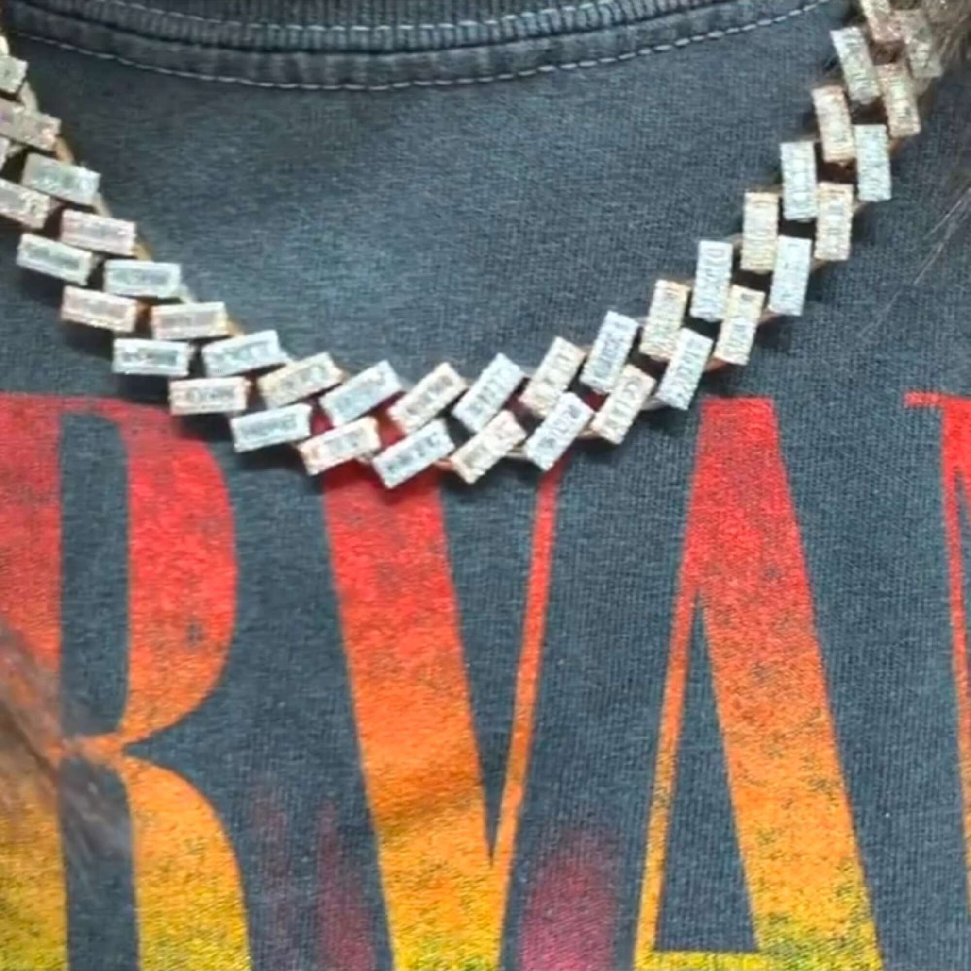 Trending High Quality Customized 18 mm Cuban Link Moissanite Diamond Chain 925 Sterling Silver Rose Gold Diamond Chain