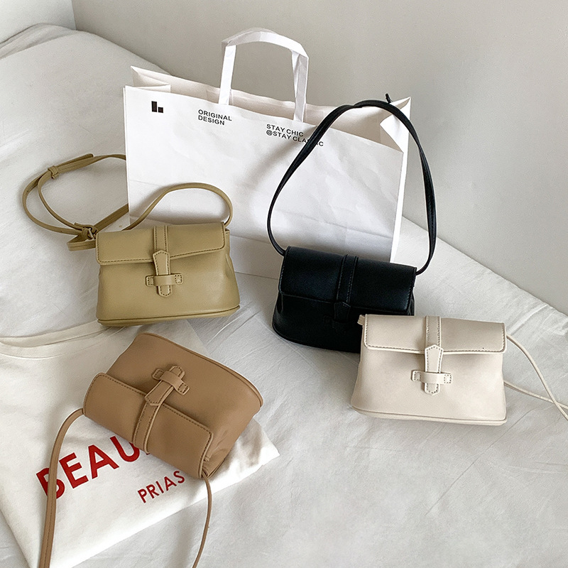 Korean Version Of A Small Niche Design Minimalist Style All Matching Small Square Bag 2025 Spring New Advanced Sense Of Single Shoulder Crossbody Bag 