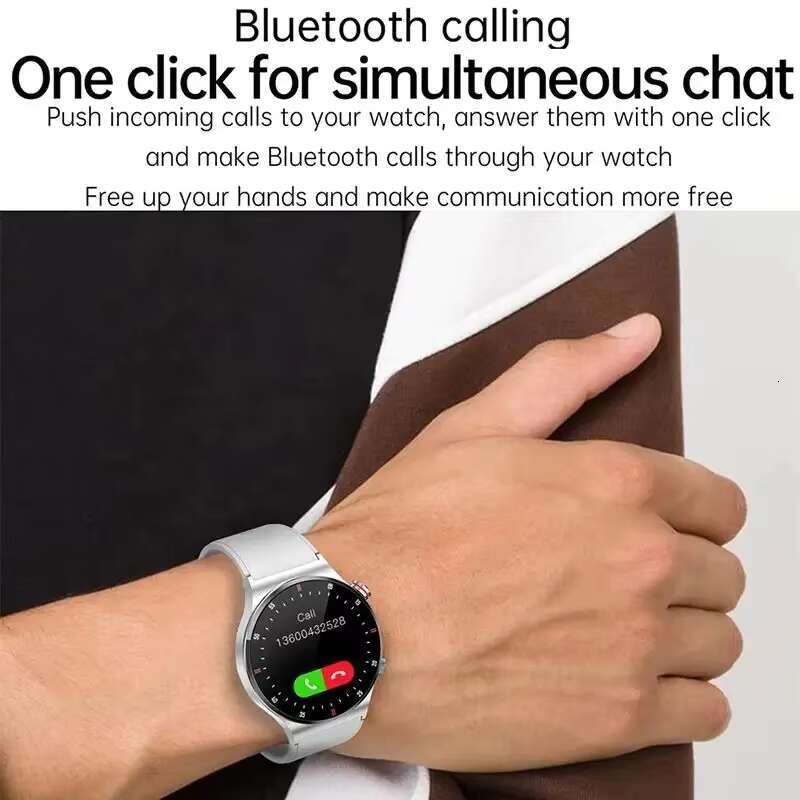 Qw33 Bw0382 Round Fashion Smartwatches Montre Intelligente Hombre Sport Fiess Tracker Mens Style Full Touch Screen Smart Watch